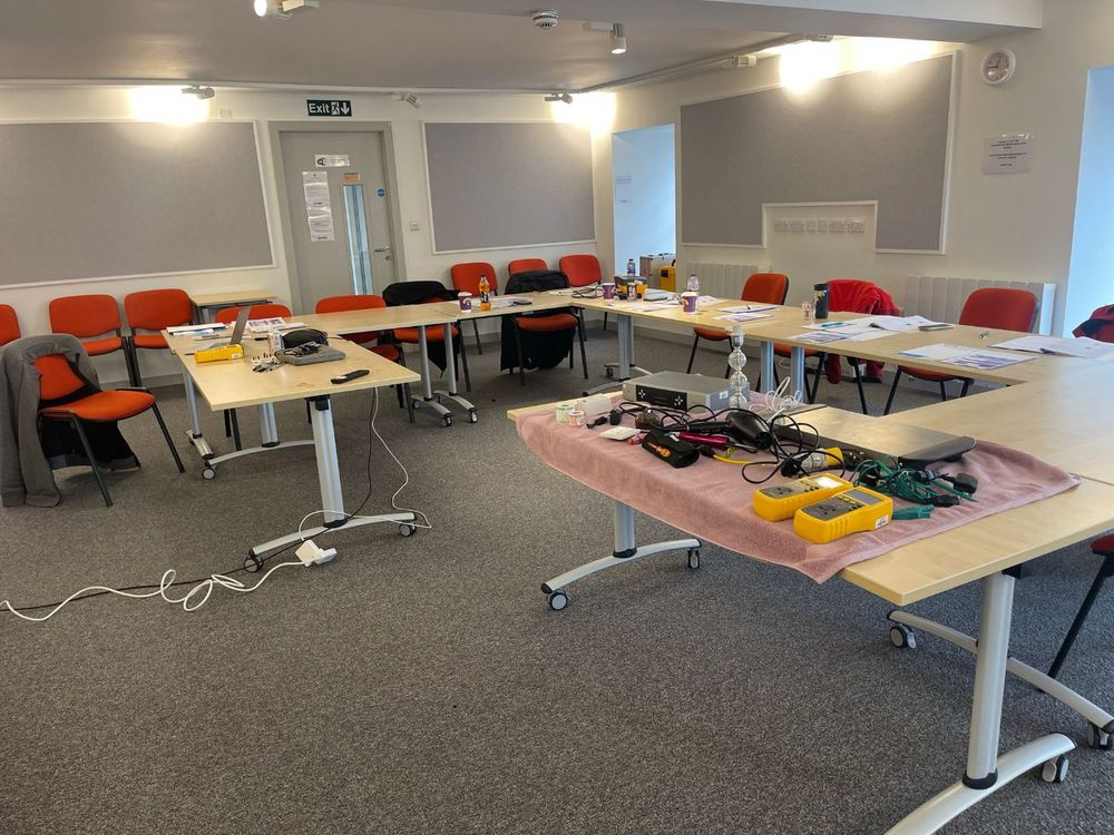 Inside the Manchester PAT testing training room